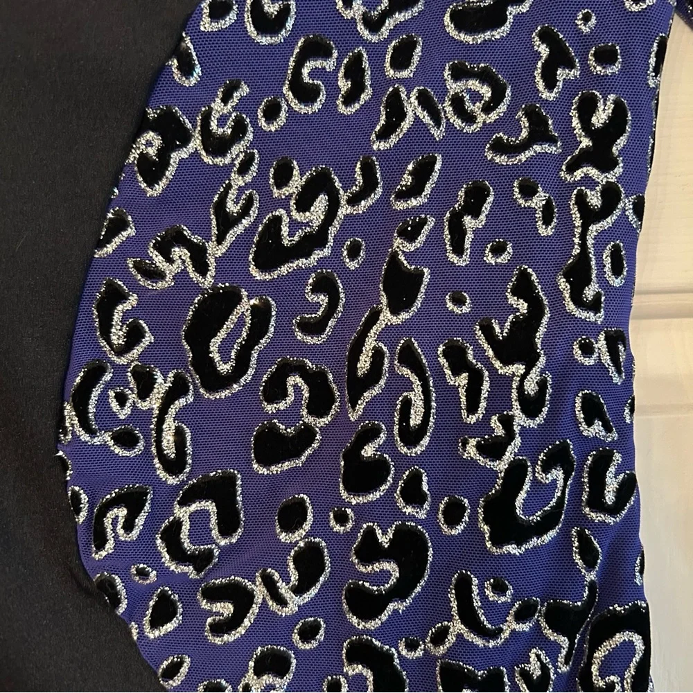 Weissmann purple leopard dance recital‎ leotard Size MC